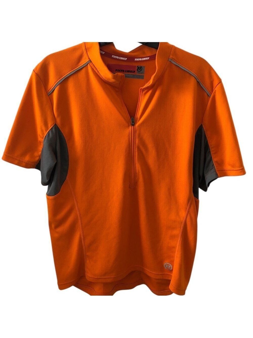 Novara Orange Cycling Jersey Size Large 1/2 Zip Moisture Wicking